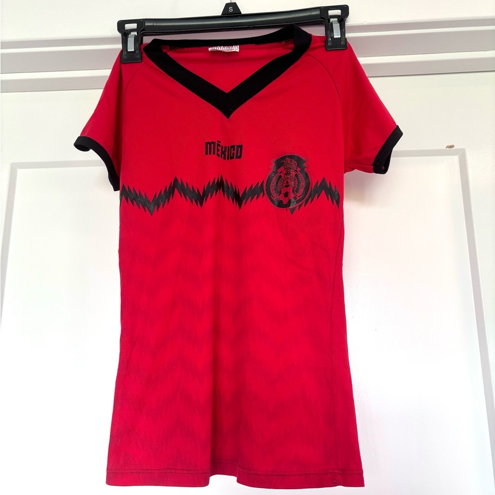 Red Sport Mexico National Team Red/ Black Soccer Futbol Jersey Replica Youth